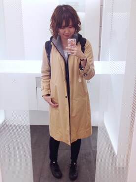 「URBAN RESEARCH（アーバンリサーチ）のアイテム（ステンカラーコート）」を使った、こるさん（レディース・166cm）の春コーディネート