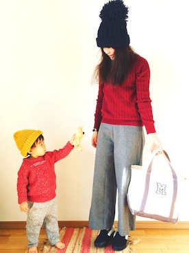 「cheez（チーズ）のアイテム」を使った、mari◡̈♥︎さん（レディース・155cm）の冬コーディネート