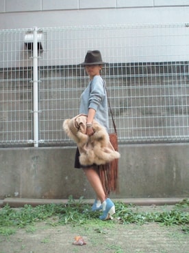 「CHEEKYのアイテム」を使った、tomomi takezawaさん（レディース・159cm）の秋コーディネート