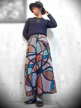 「黒ニット」｜snowさん（メンズ・183cm）の冬コーディネート