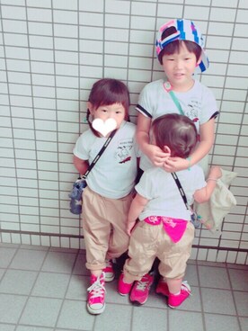 SaA◡̈⃝︎さん（キッズ・100cm）の夏コーディネート