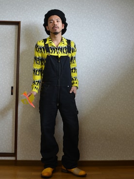 「ベレー」｜「アイテム（サロペット/オーバーオール）」を使った、jesse@heIkさん（メンズ・171cm）の春コーディネート