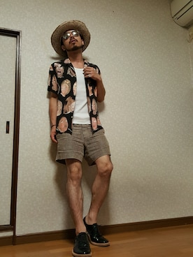 「N4（エヌフォー）のアイテム（パンツ）」を使った、jesse@heIkさん（メンズ・171cm）の夏コーディネート