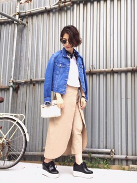 「HELK（ヘルク）のアイテム（バッグ）」を使った、n_t_m0510さん（レディース・160cm）の秋コーディネート