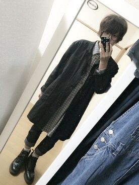「アイテム（ステンカラーコート）」を使った、DeDe.さん（メンズ・167cm・10代）の秋コーディネート