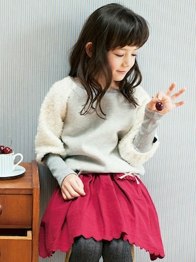 petit　main・b-roomさん（キッズ・90cm）の秋コーディネート