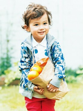 petit　main・b-roomさん（キッズ・90cm）の夏コーディネート