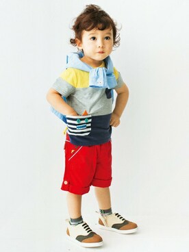 petit　main・b-roomさん（キッズ・90cm）の夏コーディネート