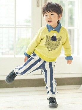 petit　main・b-roomさん（キッズ・90cm）の秋コーディネート
