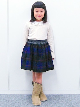 petit　main・b-roomさん（キッズ・115cm）の秋コーディネート