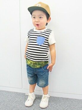 petit　main・b-roomさん（キッズ・89cm）の春コーディネート