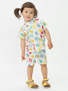 「kladskap（クレードスコープ）のアイテム（浴衣）」を使った、petit　main・b-roomさん（キッズ・87cm）の夏コーディネート