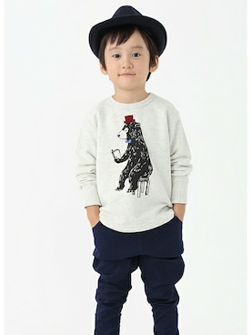 「ハットコーデ」｜petit　main・b-roomさん（キッズ・100cm）の秋コーディネート