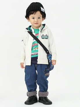 petit　main・b-roomさん（キッズ・90cm）の秋コーディネート