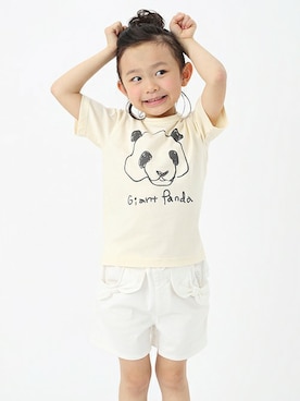 「アニマルＴシャツ」｜petit　main・b-roomさん（キッズ・110cm）の春コーディネート
