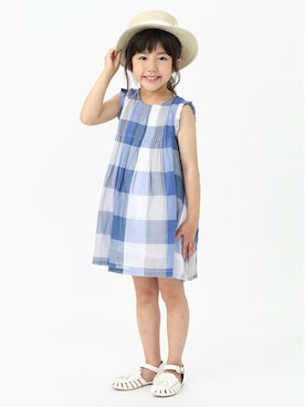 「petit main（プティマイン）のアイテム（帽子）」を使った、petit　main・b-roomさん（キッズ・107cm）の春コーディネート