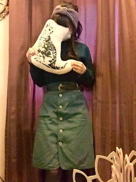 「タイト」｜「アイテム（その他）」を使った、ちゃんたーさん（レディース・149cm）の冬コーディネート