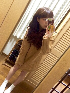 「コックリカラー」｜「アイテム（ワンピース/ドレス）」を使った、かなさん（レディース・156cm）の秋コーディネート
