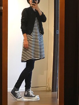 「Lee（リー）のアイテム（その他パンツ）」を使った、ERIさん（レディース・164cm）の秋コーディネート