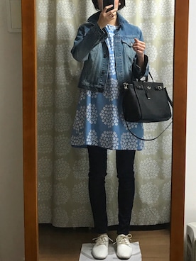 「Lee（リー）のアイテム（その他パンツ）」を使った、ERIさん（レディース・164cm）の秋コーディネート