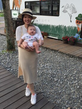 「mooncat（mooncat）のアイテム（ワンピース/ドレス）」を使った、yuyuさん（レディース・160cm）の春コーディネート