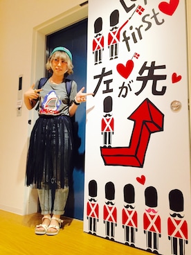 「used mix」｜「アイテム（ニットキャップ/ビーニー）」を使った、カサハラマユさん（レディース・165cm）の夏コーディネート
