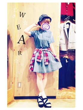 カサハラマユさん（レディース・165cm）の夏コーディネート