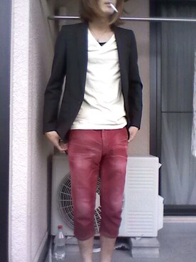 「DELAY by Win & Sons（ディレイバイウィンアンドサンズ）のアイテム（パンツ）」を使った、AOIさん（メンズ・175cm）の夏コーディネート