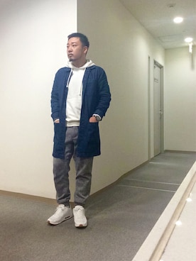 「ショップコート」｜「アイテム（デニムジャケット）」を使った、よんさん（メンズ・166cm）の春コーディネート
