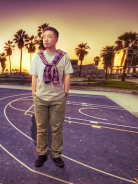 よんさん（メンズ・166cm）の春コーディネート