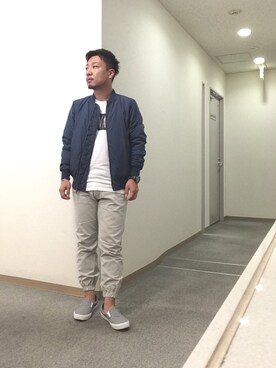 「Saturdays NYC（サタデーズ ニューヨークシティ ）のアイテム（ブルゾン）」を使った、よんさん（メンズ・166cm）の秋コーディネート