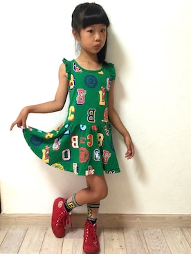 「BLOC（ブロック）のアイテム（ワンピース/ドレス）」を使った、Yo-si*さん（キッズ・120cm）の夏コーディネート