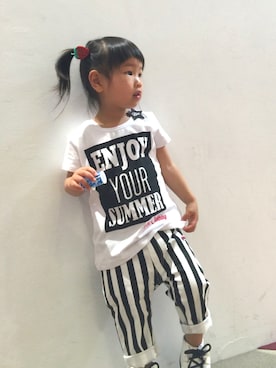 「BLOC（ブロック）のアイテム（パンツ）」を使った、Yo-si*さん（キッズ・90cm）の夏コーディネート