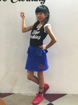 「BLOC（ブロック）のアイテム（スカート）」を使った、Yo-si*さん（キッズ・134cm）の夏コーディネート