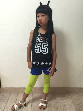 「BLOC（ブロック）のアイテム（パンツ）」を使った、Yo-si*さん（キッズ・120cm）の夏コーディネート