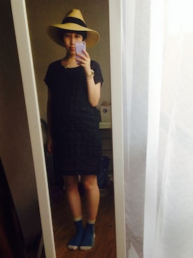 「note et silence （ノートエシロンス）のアイテム（帽子）」を使った、藍子さん（レディース・163cm）の夏コーディネート