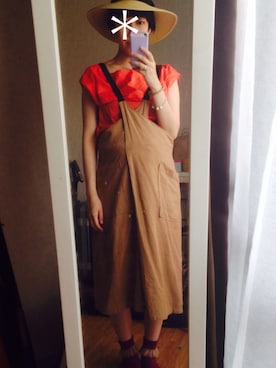 「note et silence （ノートエシロンス）のアイテム（帽子）」を使った、藍子さん（レディース・163cm）の夏コーディネート