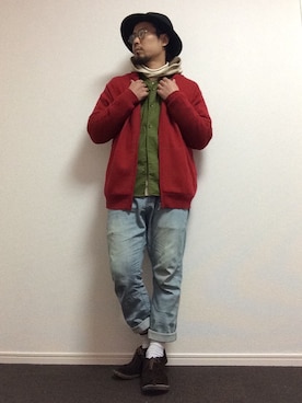 「プルオーバーパーカー」｜「アイテム（ブーツ）」を使った、sho-1さん（メンズ・171cm）の冬コーディネート