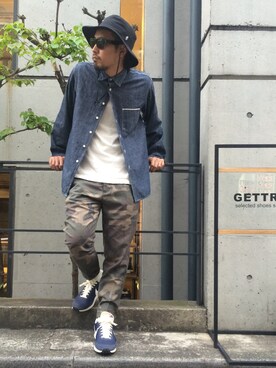 「UP START（アップスタート）のアイテム（スラックス）」を使った、sho-1さん（メンズ・171cm）の春コーディネート