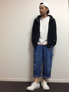 「UP START（アップスタート）のアイテム（アクセサリー）」を使った、sho-1さん（メンズ・171cm）の春コーディネート