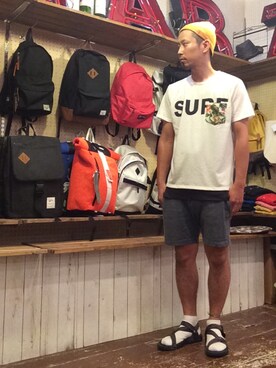 「UP SMILE（アップスマイル）のアイテム」を使った、sho-1さん（メンズ・171cm）の夏コーディネート