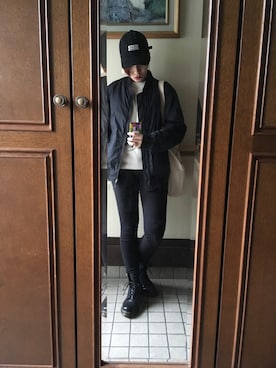 「atmos/atmos girls（アトモスアトモスガール）のアイテム（ブーツ）」を使った、Yuka さん（レディース・165cm）の秋コーディネート