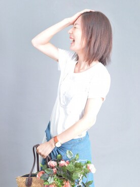 「JILL STUART（ジルスチュアート）のアイテム（オールインワン・サロペット）」を使った、naho＊さん（レディース・169cm）の夏コーディネート