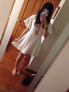 「jouetie（ジュエティ）のアイテム（つなぎ/オールインワン）」を使った、か れ んさん（レディース・158cm）の夏コーディネート