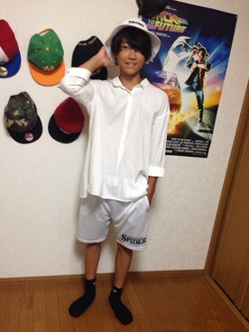 「白シャツ」｜祐太朗さん（メンズ・166cm・10代）の夏コーディネート
