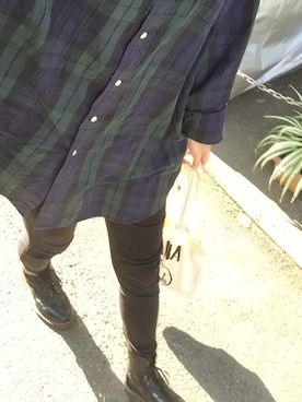 「NIRVANA（ニルヴァーナ）のアイテム」を使った、靖さん（レディース・171cm）の秋コーディネート