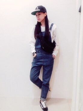 「ELM（エルム）のアイテム（帽子）」を使った、Teenyさん（レディース・153cm）の冬コーディネート