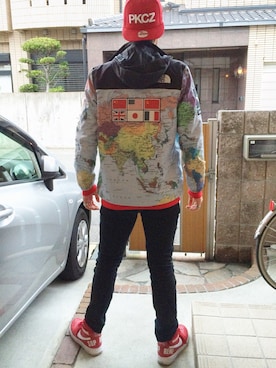 「AF1」｜「アイテム（ナイロンジャケット）」を使った、せいやんさん（メンズ・180cm）の冬コーディネート