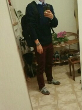 「SQUOVAL（スクオーバル）のアイテム」を使った、nさん（メンズ・168cm）の秋コーディネート