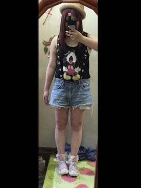 「L.D.S.（エルディーエス）のアイテム」を使った、アラレさん（レディース・154cm）の夏コーディネート